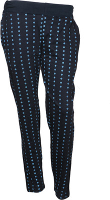 Indistar Printed Women Black Track Pants