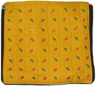 

NavRup Handworks Saree Bag(Yellow), Yellow cotton