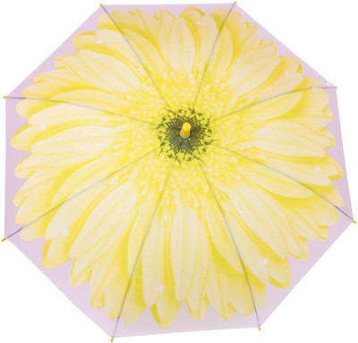 

FabSeasons Kids Fancy 3D & Flowers Digital Printed, Single Fold Stick Umbrella For Rains, Summer and Sun Protection Umbrella(Yellow)