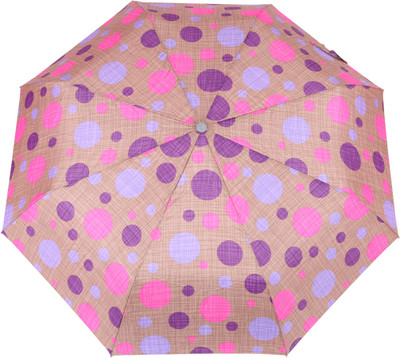 

FabSeasons Circular Digital Printed, 3 Fold Fancy Automatic Umbrella for all Rains, Summer and all seasons Umbrella(Brown)