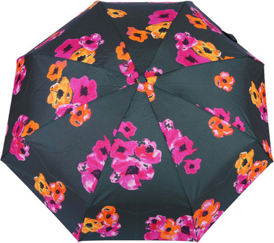 

FabSeasons 5 fold Flower / Floral Digital Printed Small Compact Manual Umbrella which fits in your Handbag for women Umbrella(Green)