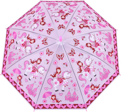 

FabSeasons Kids Fancy 3D & Bee Digital Printed, Single Fold Stick Umbrella For Rains, Summer and Sun Protection Umbrella(Pink)