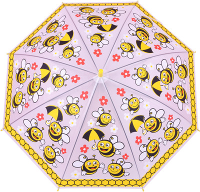 

FabSeasons Kids Fancy 3D & Bee Digital Printed, Single Fold Stick Umbrella For Rains, Summer and Sun Protection Umbrella(Yellow)