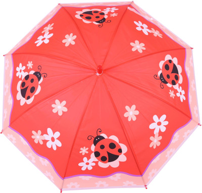 

FabSeasons Kids Fancy 3D & Digital Printed, Single Fold Stick Automatic Umbrella For Rains, Summer and Sun Protection Umbrella(Red)