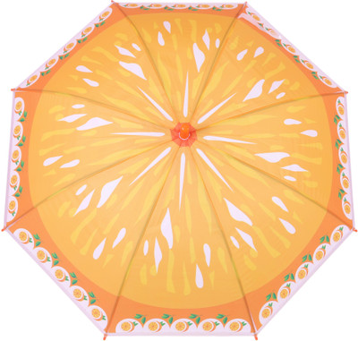 

FabSeasons Kids Fancy Orange Printed, Single Fold, Stick Umbrella For Rains, Summer and Sun Protection Umbrella(Orange)