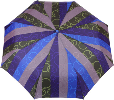 

FabSeasons Abstract circle Digital Printed Automatic 3 fold Umbrella for Rains, Summer and all Seasons Umbrella(Multicolor)