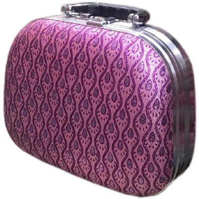 

fundatraders Wedding bridal / party casual / makeup box / cosmetics box (purple) jewelry box, makeup box, multi purpose Vanity Box(purple)