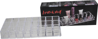 

Avmart 24 Slots Make up Brush , Lipstick & Nail Polish Cosmetic Holder Organizer Cosmetic box Vanity Box(transparent)