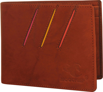 

MOOCHIEF Men Tan Genuine Leather Wallet(5 Card Slots)