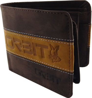 Orbit Men Brown Genuine Leather Wallet(5 Card Slots), Brown;khaki