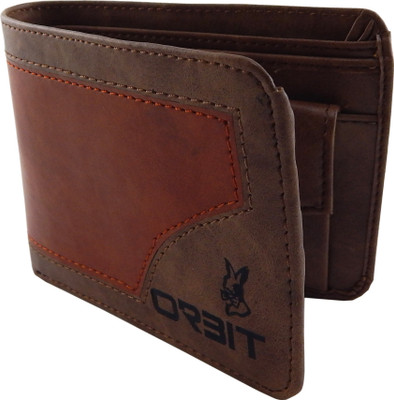 Orbit Men Brown Genuine Leather Wallet(5 Card Slots)