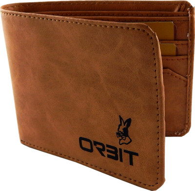 

Orbit Men Khaki Genuine Leather Wallet(6 Card Slots), Rust