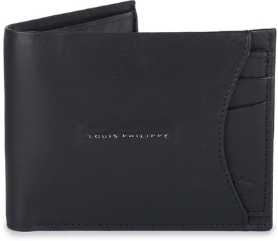

Louis Philippe Men Blue Artificial Leather Wallet(3 Card Slots), Black