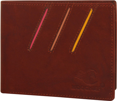 

MOOCHIEF Men Maroon Genuine Leather Wallet(5 Card Slots), Dark tan