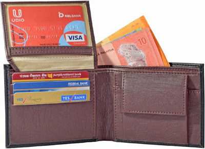 

SHAR Men Brown Artificial Leather Money Clip(3 Card Slots)