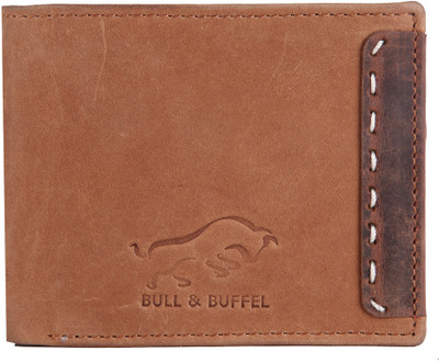 

BULL & BUFFEL Men Tan Genuine Leather Wallet(7 Card Slots), Tan -02