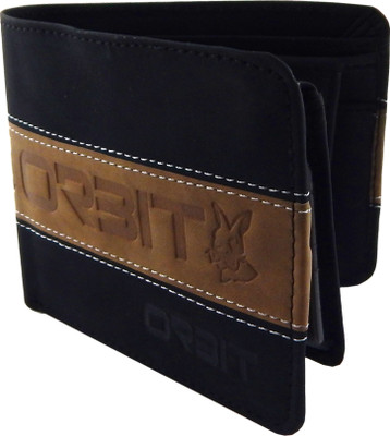 

Orbit Men Black Genuine Leather Wallet(5 Card Slots), Black;rust