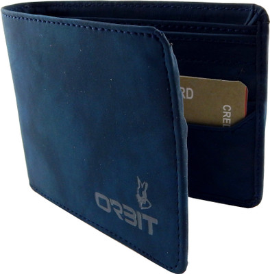 

Orbit Men Blue Genuine Leather Wallet(4 Card Slots)