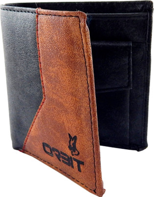 

Orbit Men Black Genuine Leather Wallet(4 Card Slots), Black;brown
