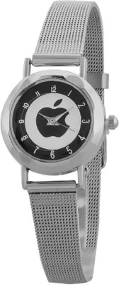

blutech latest watch strap silver & dial black in white style code party weddings & formal Watch - For Girls