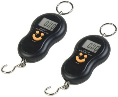 

MANOGYAM 45kg Digital Kitchen Weighing Scale / Luggage Hanging Weighing Scale(BLACK SETOF 2)