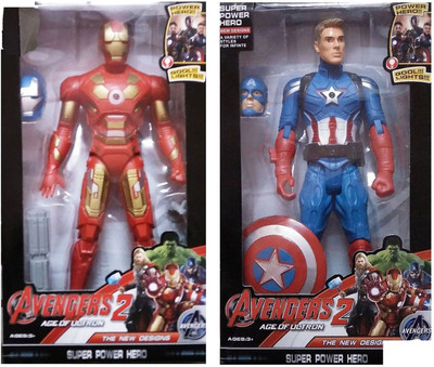 

Grab Offers Combo Of 2 Avengers Action Figure Toy For Kids. (Ironman-C.A) (10 Inch)(Multicolor)