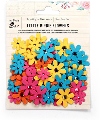 

LITTLE BIRDIE Handmade Paper Flowers -Jewelled Florettes Tropical Starburst