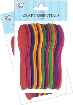 

Craft Bug Wooden Ice Cream Spoon Stick Oval - Assorted