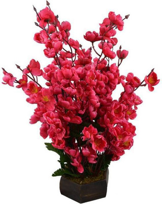 

uc Artificial Flower Multicolor Wild Flower Artificial Flower with Pot(3.3 inch, Pack of 1)