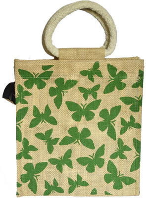 

IMPRESSIONS FOREVER BUTTERFLY PRINT LUNCH BAG GREEN Lunch Bag(Beige, Green, 4 L)