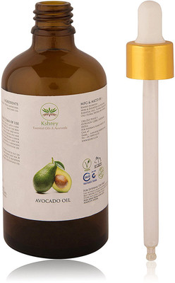 

Kshrey Ayurveda Export Quality 100 % Pure Cold Pressed Avocado Oil - Deep Tissue Moisturizer for Hair, Face & Skin - Rich in Retinol & Vitamin E to Reduce Wrinkles - Supports Skin Rejuvenation & Hair Growth at whole sale Price(100 ml)