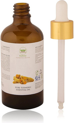 

Kshrey Ayurveda Turmeric Essential Oil (100% PURE & NATURAL - UNDILUTED) Therapeutic Grade - Undiluted and Unfiltered, GMO Free, Premium Quality - Perfect For Uses On Skin, Face(50 ml)