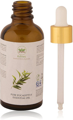 

Kshrey Ayurveda Export Quality Eucalyptus Essential Oil (100% PURE & NATURAL - UNDILUTED) Therapeutic Grade - Perfect for Aromatherapy, Relaxation, Skin Therapy & More! At Whole Sale Price(100 ml)