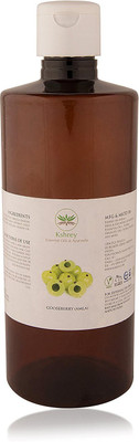 

Kshrey Ayurveda Export Quality Amla Hair Oil For Hair Growth with no mineral oil and paraben free - macerated with sesame oil(500 ml)