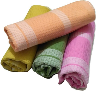 Cotton colors Cotton 300 GSM Bath Towel Set(Pack of 4)