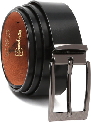 

Wild Buff Men Formal Black Genuine Leather Belt