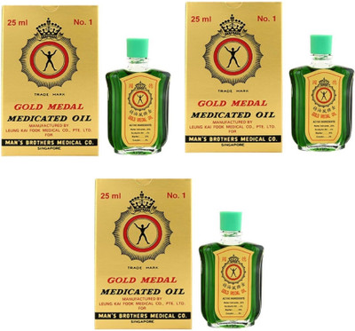 

Gold Medal # Imported Medicated Oil Premium[ Pack of 3 ] Liquid(25)