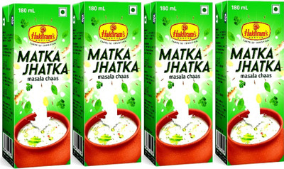 

Haldiram's Haldiram's Matka Jhatka Masala Chaas (Pack of 4) Buttermilk(720 ml, Pack of 4)