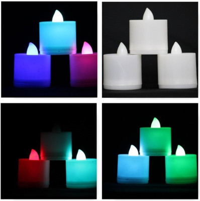 

Perfect Pricee Flameless Multicolor Tea Light LED Party Candles With Extra Batteries/Best Quality Electric Diwali Diya Candle, Led candle, Smokeless Candle, Flickering candle- Best for Birthday, Party, Home, Bedroom, Anniversary, Daily -Use House Decorati