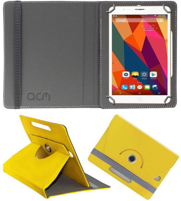 ACM Book Cover for Swipe Strike 4g Rotating Case(Yellow, Cases with Holder, Pack of: 1)