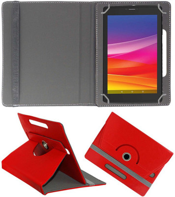 ACM Book Cover for Micromax Canvas Tab P702 7 inch Rotating Case(Red, Pack of: 1)
