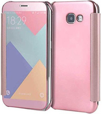 TGK Flip Cover for Samsung Galaxy A7-2017(Pink, Shock Proof)