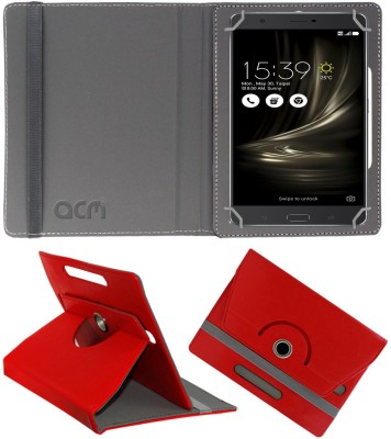 ACM Flip Cover for Asus Zenfone 3 Ultra(Red, Cases with Holder, Pack of: 1)