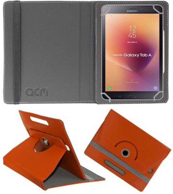 ACM Flip Cover for Samsung Galaxy Tab A 8 inch Rotating Case(Orange, Cases with Holder, Pack of: 1)