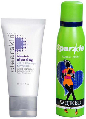 

Avon Anew CLEARSKIN BLEMISH MULTI - PURPOSE TREATMENT (30 ml) With one sparkle perfume spray 150 ml(Set of 2)