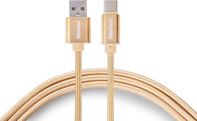 

Glorious GUCP-iX-03 Premium Golden Type C Fast Charging 2.4A Data Cable Sync & Charge Cable(Golden)