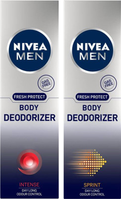 

Nivea Men Fresh Protect Energy and Sprint Deodorizer Perfume Body Spray - For Men(300 ml, Pack of 2)