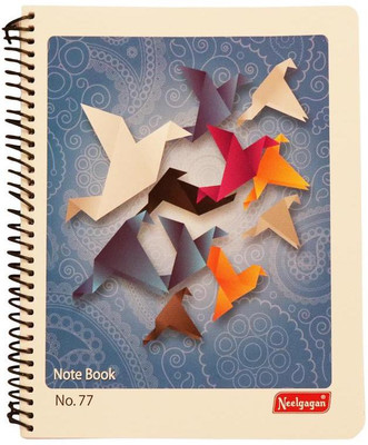 

NEELGAGAN A5 Notebook(NOTEBOOK SPIRAL NO 77 THIN, White, Pack of 5)