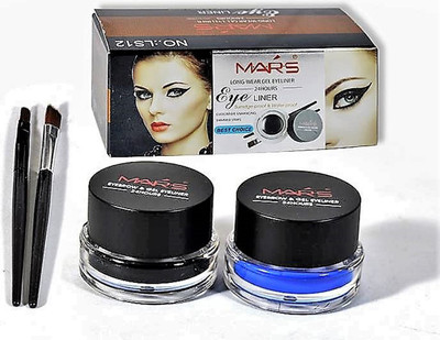 

akshara jewels Mars New Fashion Eyeliner Gel Cushion 12 ml (Black, blue(3 ml)