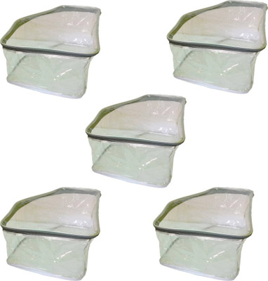

Aadhya Transparent Plain Pack of 5 Pieces High Quality Latest stylish Blouse Cover Storage Bag Garment Cover (Mk0001do)(White)